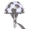 8.3 Inch Handmade Satin Rose Bridal Bouquet Toss Round Wedding Bouquet Throw Toss Artificial Flower Bunch Dark Silver + White view 2