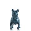 R REALONG Blue French Bulldog Bronze Sculpture  11" Solid Bronze Dog Statue, Lost Wax Cast, Hand-Patinated Art Figurine, 8.3 lb Heavy Pure Copper Decor for Home, Office & Collectors view 2
