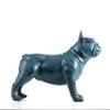 R REALONG Blue French Bulldog Bronze Sculpture  11" Solid Bronze Dog Statue, Lost Wax Cast, Hand-Patinated Art Figurine, 8.3 lb Heavy Pure Copper Decor for Home, Office & Collectors view 3