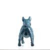 R REALONG Blue French Bulldog Bronze Sculpture  11" Solid Bronze Dog Statue, Lost Wax Cast, Hand-Patinated Art Figurine, 8.3 lb Heavy Pure Copper Decor for Home, Office & Collectors view 4