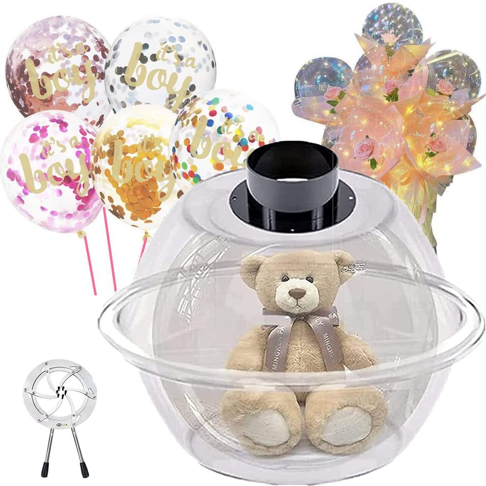 WZFANJIJ New Balloon Stuffing Machine with Balloon Pump Set,Balloon Expander for Stuffing Filling Plush Toys Balloon Bouquets