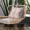 HomeRoots Broadcloth 16 Light Green Red Roses Indoor Outdoor Throw Pillow view 2