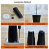 LUOFDCLDDD Furniture Legs,4 Pieces Solid Wood Sofa Legs,Black Table Legs,Stylish and Beautifulniture Legs,Wooden Feet Bed Legs,with Mounting Plates,Screws and Silent Rubber Pads/10Cm/3.94In view 4