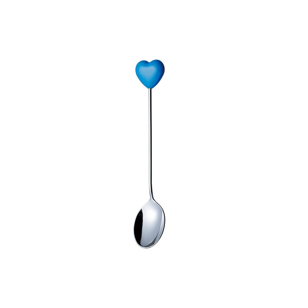 CASUAL PRODUCT Heart Tone Tea Spoon, Blue, Set of 12