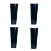 LUOFDCLDDD Furniture Legs,4 Pieces Solid Wood Sofa Legs,Black Table Legs,Stylish and Beautifulniture Legs,Wooden Feet Bed Legs,with Mounting Plates,Screws and Silent Rubber Pads/15Cm/5.91In view 1