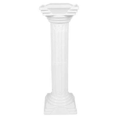 Hemoton Porch Roman Decorative Wedding PVC, Zen Decorative Pillars, Decorative- Roman Style Corinthian- White Garden Bridge 34inch Statue