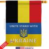 Germany Stand With Ukraine House Flags 2 pcs Pack Support Cause Ukrainian Small Decorative Gift Yard Banner Double-Sided Made In USA 28 X 40 view 2