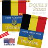 Germany Stand With Ukraine House Flags 2 pcs Pack Support Cause Ukrainian Small Decorative Gift Yard Banner Double-Sided Made In USA 28 X 40 view 3