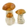 Polmedia Polish Pottery Mushroom Figurine - Brown Pattern Made in Poland view 2