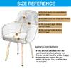 XGANGM Dining Room Chair Cover with arms Set of 4/2/1,Curved Back Accent Modern Kitchen Chair Slipcover Armrest Height Bar Stools Protector Covers for Office Living Room,I,4PCS view 3