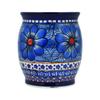 Polmedia Polish Pottery Utensil Jar UNIKAT - Blue Heaven Pattern Handmade in Boleslawiec Poland + Certificate of Authenticity view 1