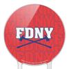 Acrylic FDNY Axe Pattern Cake Topper Party Decoration for Wedding Anniversary Birthday Graduation view 3