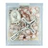 First Holy Communion Rosary for Boys and Girls | Includes Strong Plastic Case | Great Catholic Gift for First Communion | Host and Chalice Centerpiece with Italian Crucifix (Pink Hearts) view 2