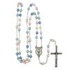 First Holy Communion Rosary for Boys and Girls | Includes Strong Plastic Case | Great Catholic Gift for First Communion | Host and Chalice Centerpiece with Italian Crucifix (Pastel Multicolor) view 1