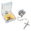 First Holy Communion Rosary for Boys and Girls | Includes Strong Plastic Case | Great Catholic Gift for First Communion | Host and Chalice Centerpiece with Italian Crucifix (Pastel Multicolor) view 3