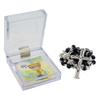 First Holy Communion Rosary for Boys and Girls | Includes Strong Plastic Case | Great Catholic Gift for First Communion | Host and Chalice Centerpiece with Italian Crucifix (Black) view 2