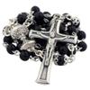 First Holy Communion Rosary for Boys and Girls | Includes Strong Plastic Case | Great Catholic Gift for First Communion | Host and Chalice Centerpiece with Italian Crucifix (Black) view 4