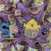 Spring Wreath, Luxury Handmade - Burlap Spring Chick Front Door Decor, 24 or 28 Inch view 2