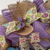 Spring Wreath, Luxury Handmade - Burlap Spring Chick Front Door Decor, 24 or 28 Inch view 3