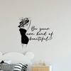 Be Your Own Kind of Beautiful - Closet Quotes Woman Silhouette Closet Storage Organizer Vinyl Wall Art Decal Sticker Home Closet Area Dressing Room Dressing Area Wardrobe Cabinet Size (8x10 inch) view 1