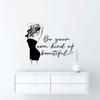 Be Your Own Kind of Beautiful - Closet Quotes Woman Silhouette Closet Storage Organizer Vinyl Wall Art Decal Sticker Home Closet Area Dressing Room Dressing Area Wardrobe Cabinet Size (8x10 inch) view 3