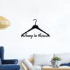 Hang in There - Closet Quotes Quote Cute Hanger Silhouette - Fashion Style Closet Dresser Vinyl Wall Art Decal Sticker Home Closet Area Dressing Room Dressing Area Wardrobe Cabinet Size (6x10 inch) view 3