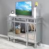 VINGLI Mirrored Console Table, Modern Buffet Cabinet/Sideboard/TV Stand with 3 Drawers and 4 Doors (Silver, 48" L x 14" W x 36" H) view 3
