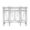 VINGLI Mirrored Console Table, Modern Buffet Cabinet/Sideboard/TV Stand with 3 Drawers and 4 Doors (Silver, 48" L x 14" W x 36" H) view 4