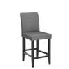 GOTMINSI Counter Height Bar Stool, Classic Upholstered 24 Inches Counter Height Stools Set of 2 barstools with Solid Wood Legs and Grey Fabric view 4