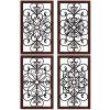 4 Pieces Thicken Rustic Wall Decor Modern Farmhouse Wooden Hollow Carved Design Wall Art for Living Room Bedroom Hallway Decor Office Kitchen Wall Decoration (Traditional Style) view 1