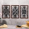 4 Pieces Thicken Rustic Wall Decor Modern Farmhouse Wooden Hollow Carved Design Wall Art for Living Room Bedroom Hallway Decor Office Kitchen Wall Decoration (Traditional Style) view 3
