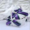 Flower Girl Basket and Ring Bearer Pillow Set in Teal and Purple Color view 1