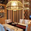 Demeanor LED Chandeliers, American Country Bamboo Woven Bamboo Handmade Bamboo Woven Rattan Creative Personality Japanese Pastoral Simple Bird Cage Restaurant Ceiling Pendant Lamp (Size : 45cm) view 2