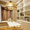 Demeanor LED Chandeliers, American Country Bamboo Woven Bamboo Handmade Bamboo Woven Rattan Creative Personality Japanese Pastoral Simple Bird Cage Restaurant Ceiling Pendant Lamp (Size : 45cm) view 3