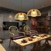 Demeanor LED Chandeliers, American Country Bamboo Woven Bamboo Handmade Bamboo Woven Rattan Creative Personality Japanese Pastoral Simple Bird Cage Restaurant Ceiling Pendant Lamp (Size : 45cm) view 4