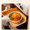 50 PCs Disposable Foil Baking Pans - 6 / 7 / 8 Inch Special Barbecue Baking for Air Fryer - Non-Stick and Oil Absorption Circular Kitchen Paper - Round Oil-Proof Foil Baking Pans for Fryer view 3