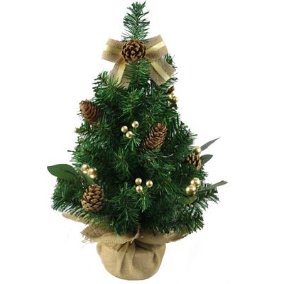 YKHB Artificial Tree Retro Artificial Desktop Christmas Tree Simulation Tree Decoration Christmas Holiday Home Office Decoration 15 in Living Room Garden Decoration