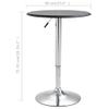 (Fast Shipments) Modern Counter Height Dining Table, Suitable for Kitchen, Dining Room, Living Room, Apartment, Small Space Bar Table Black 23.6 MDF view 2