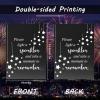 Outus 50 Pieces Memorial Sparkler Cards, No Sparkler - Celebration of Life Decorations Funeral Cards Double Sided for Birthday Anniversary Funeral Memorial Service(Black) view 2