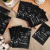 Outus 50 Pieces Memorial Sparkler Cards, No Sparkler - Celebration of Life Decorations Funeral Cards Double Sided for Birthday Anniversary Funeral Memorial Service(Black) view 3
