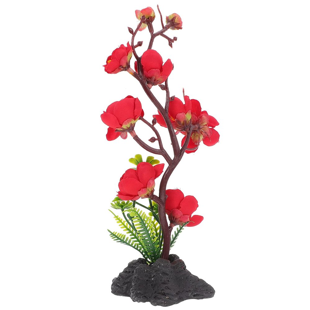 DOITOOL Sushi Dish Decor Artificial Sushi Restaurant Sashimi Serving Plate Artificial Flowers Sashimi Platter Decoration Green Plant Dish for Japanese Restaurant Desktop Display