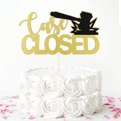 Case Closed Cake Topper, 2025 Law School Graduation Cake Decor, Judge Cake Dcor, Lawyer Retirement Cake Pick, Judicial Cake Pick, Lawyer Farewell Party Supplies