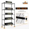EZPEAKS 2 Pack Shelving - 5 Tier Storage Shelves, Metal Shelves Adjustable 30''W x 14''D x 47''H Garage Storage Shelves 150 LBS Loading Capacity Shelving Units with Liner Wire Rack view 3