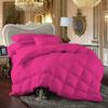 100% Egyption Cotton Comforter 100 Series 300 GSM 3 PC Comforter Set Fill Power Buffy Overfilled All Season Hot Pink - Full Size Soft Quilted with Corner Tabs, Winter Warm Fluffy view 1