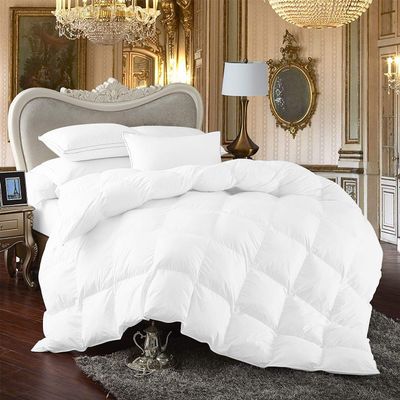 100% Egyption Cotton Comforter 100 Series 300 GSM 3 PC Comforter Set Fill Power Buffy Overfilled All Season White - Queen Size Soft Quilted with Corner Tabs, Winter Warm Fluffy
