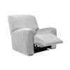 4 Pieces Velvet Recliner Chair Cover, Stretch 1 Seat Recliner Sofa Slipcover Soft Anti-Slip Reclining Armchair Cover with Pocket Furniture Protector for Dog Cat (Light Gray) view 1