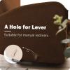 4 Pieces Velvet Recliner Chair Cover, Stretch 1 Seat Recliner Sofa Slipcover Soft Anti-Slip Reclining Armchair Cover with Pocket Furniture Protector for Dog Cat (Brown) view 2