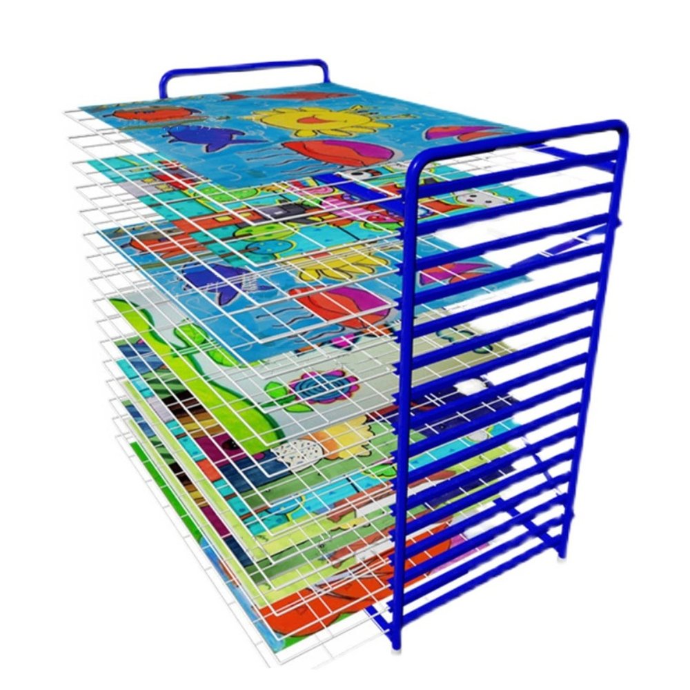 LYLFF 16-Layer Drying Rack Can Be Folded Up and Down Children's Art Drying Rack, Studio School Art Studio Art Paper Work Display Rack (Size : 16 Floors)