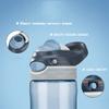 DEARART 2-Pack 26oz Grey and Sky Blue Water Bottles No Straw, Easy Clean BPA FREE 100% Leakproof, Clear Bottle With Wide Mouth, Has Handle Easy Carried Suit Sports School Work Gym Travel etc. view 3