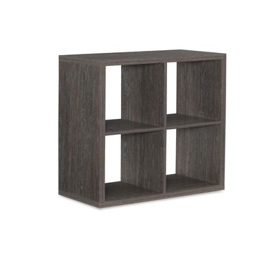 Linon Galli 4 Cubby Storage Cabinet Grey
